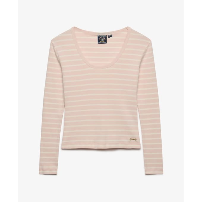 Gestreepte lange mouwen t-shirt voor dames Superdry Ath Ess