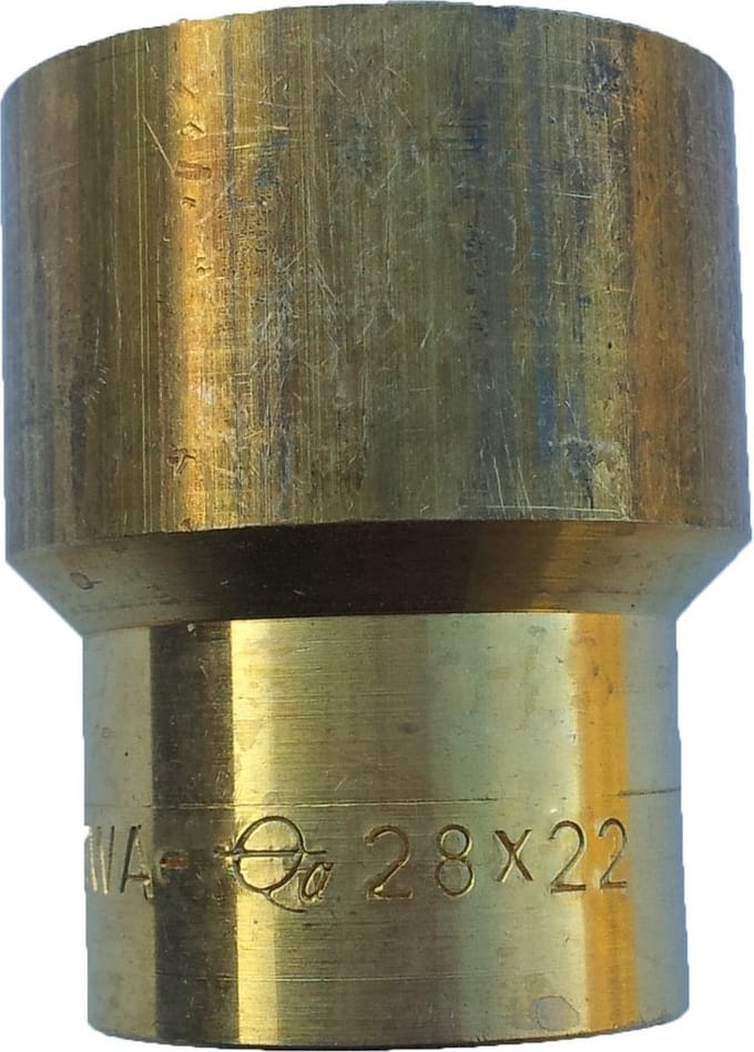VSH soldeer messing - verloopsok - 15 x 12 mm