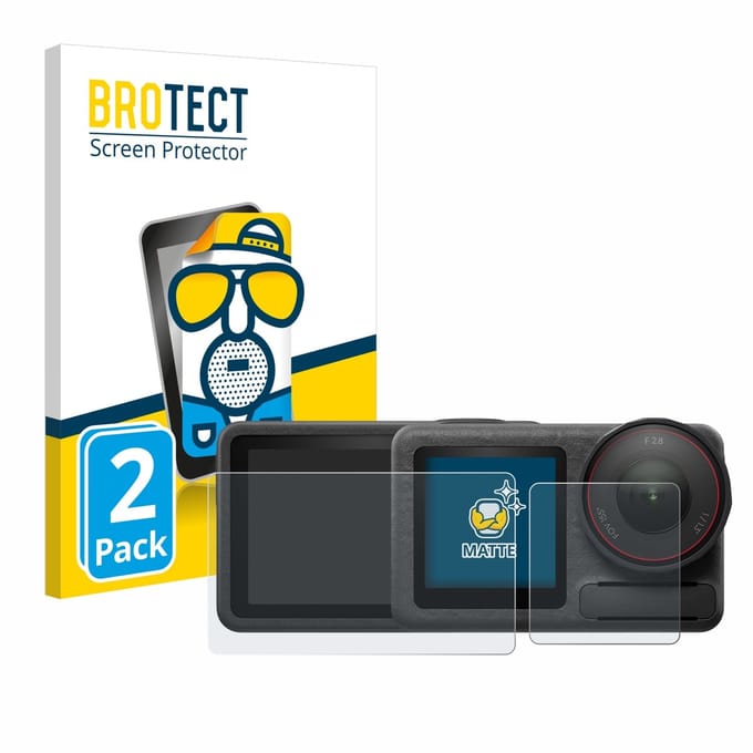 BROTECT - Screenprotector voor DJI Osmo Action 5 Pro - Folie Beschermfolie matte 2 Stuks