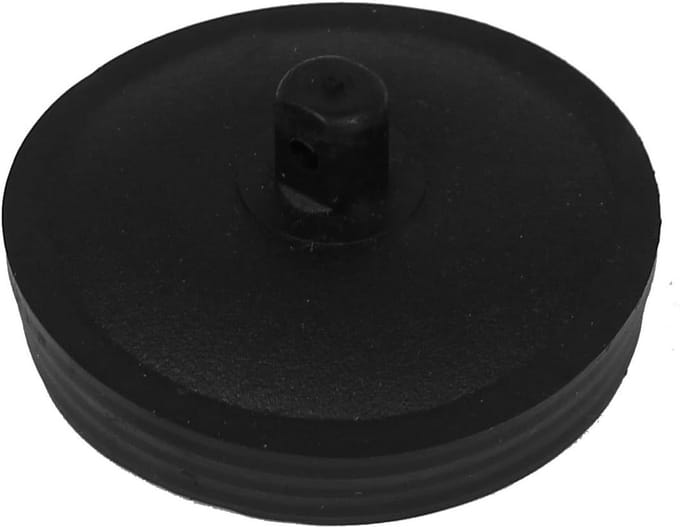 Universele Zwarte Rubberen Afvoerplug voor Sink - 52mm Diameter