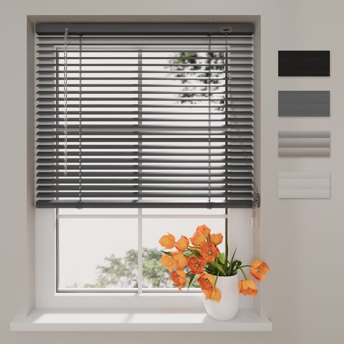 DTCH® Aluminium Jaloezie Easy - 25mm - Anthracite - 80 x 250 cm