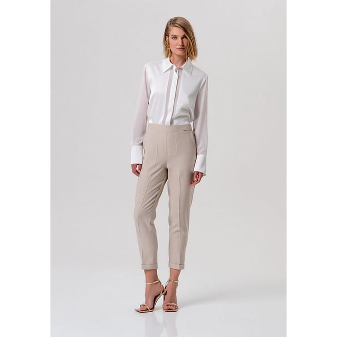 broek chino vrouw zand
