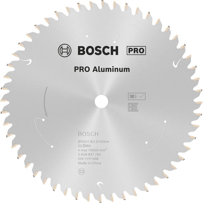 Bosch Accessories 2608837762 2608837762 Cirkelzaagblad 150 x 10 mm Aantal tanden: 52 1 stuk(s)