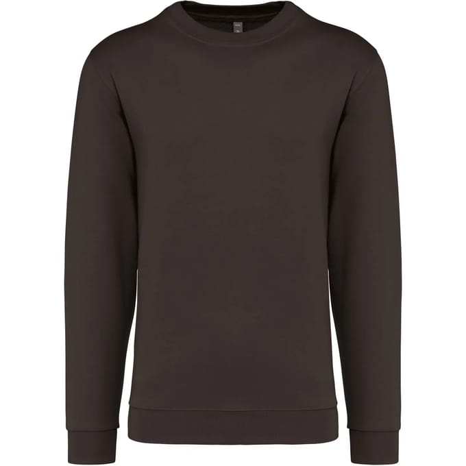 Sweater 'Crew Neck Sweatshirt' Kariban Collectie Basic+ maat M Chocolade