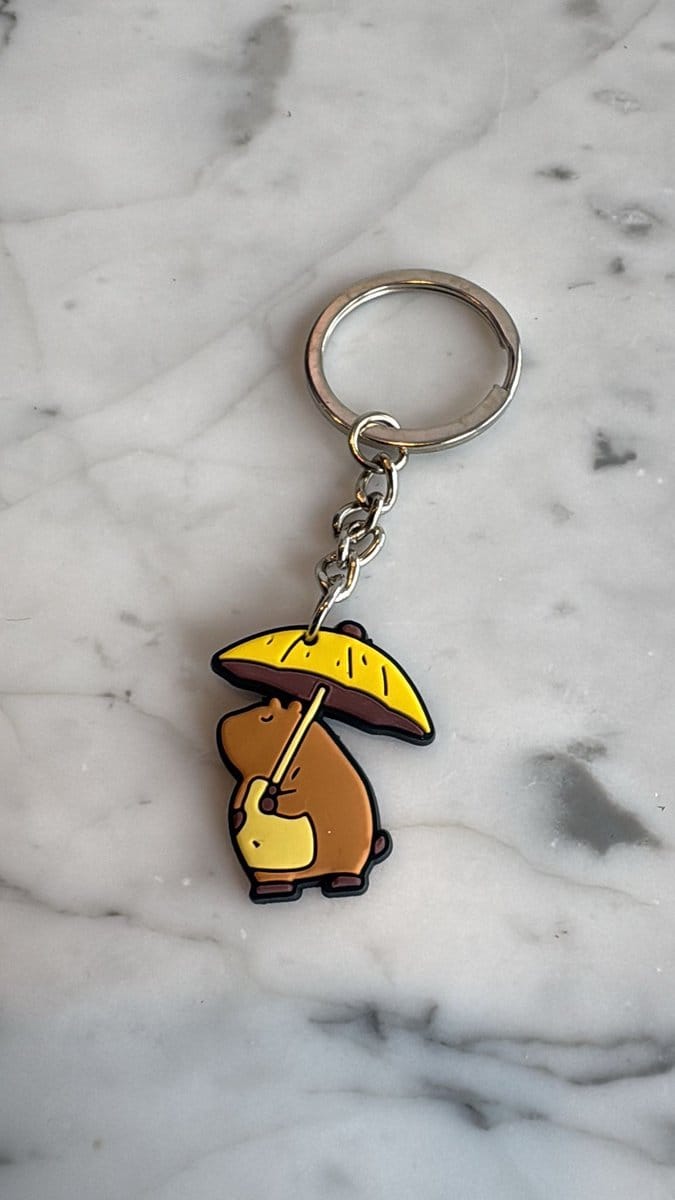 Akyol Capybara Sleutelhanger – Schattig Knaagdier - Accessoire – Capybara Cadeau - capybara sleutelhanger - knaagdier