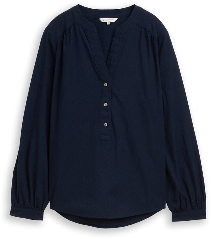 Tom Tailor - Blouse van katoen - Maat 34 - sky captain blue