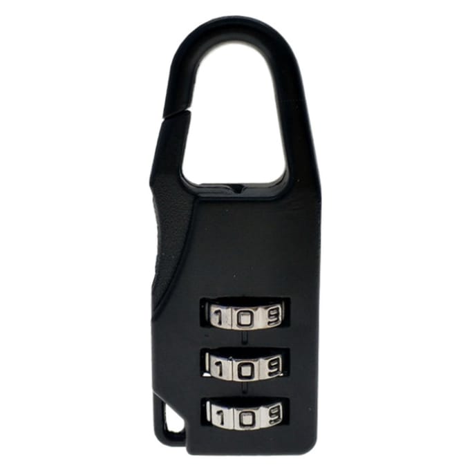 Cadenas à combinaison à 3 chiffres, Code, mot de passe, sécurité de voyage, verrouillage sécurisé noir