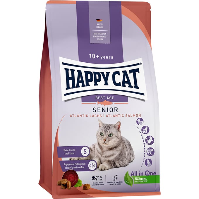 Happy Cat Senior Atlantische Zalm Kattenvoer