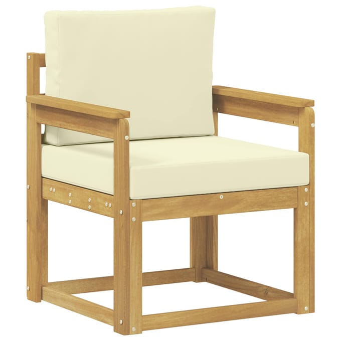 vidaXL - Buitensofa - Polyester - Wit - en - Crème