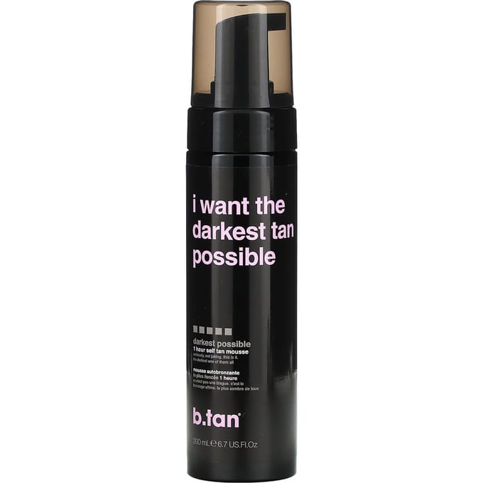 B.Tan, I I One-Turkist Tanning Mousse, 1-Hour Self-Tanning Mousse, Maximum Dark Circles, 6.7 Fl Oz (200 Ml) black