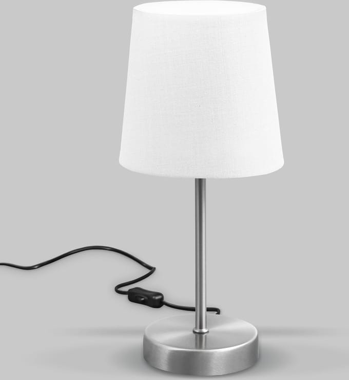 B.K.Licht - Klassieke Tafellamp - witte bedlamp - woonkamer lamp - E14 fitting - h.: 30.8 cm - wit