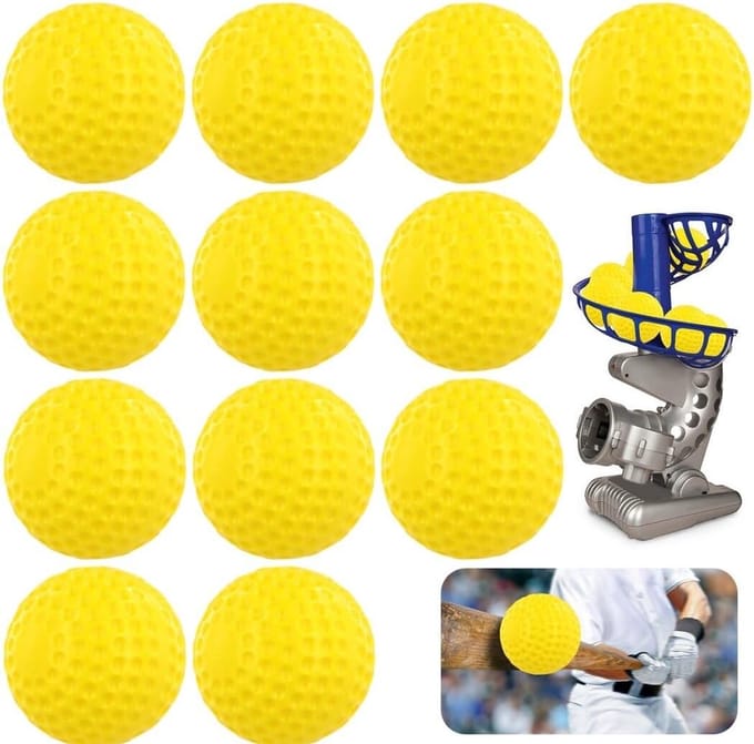 Trainingsballen - Zachte Softballs - Hand oog training - Set van 12 - 9 inch - Geel