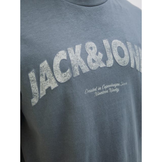 JACK&JONES JORALMERIA BOLD BRANDING TEE SS CN LN Heren T-shirt - Stormy Weather