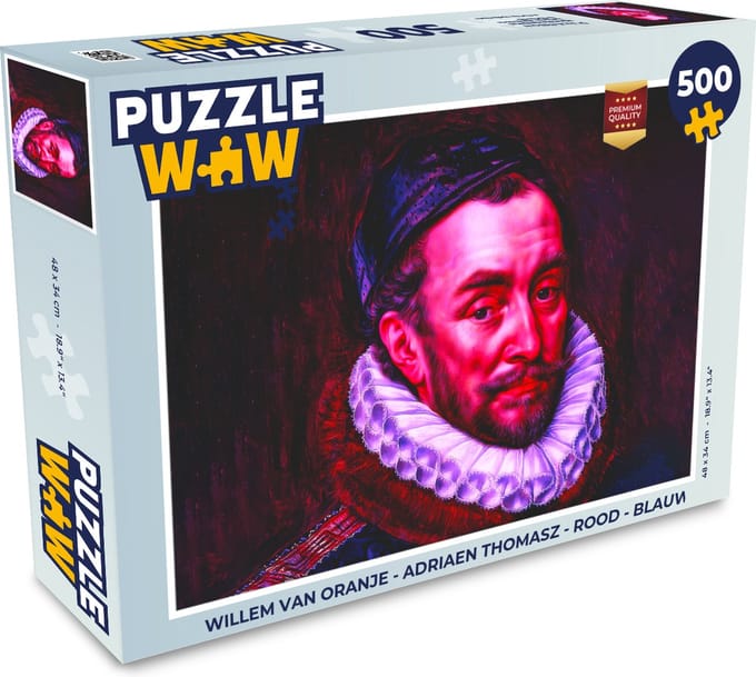Puzzel Willem van Oranje - Adriaen Thomasz - Rood - Blauw - Legpuzzel - Puzzel 500 stukjes