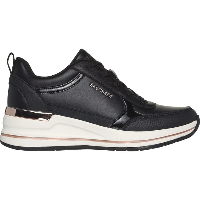 Skechers BILLION 2 - FINE SHINE Dames Sneakers - Zwart