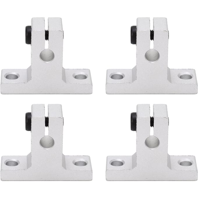4 Stuks Lineaire Rail Klemsteun Aluminiumlegering Lineaire Bewegingsrail Klemstang Geleidesteun white