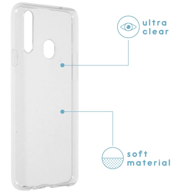 imoshion Hoesje - Geschikt voor Samsung Galaxy A20s - Softcase Backcover smartphone - Transparant