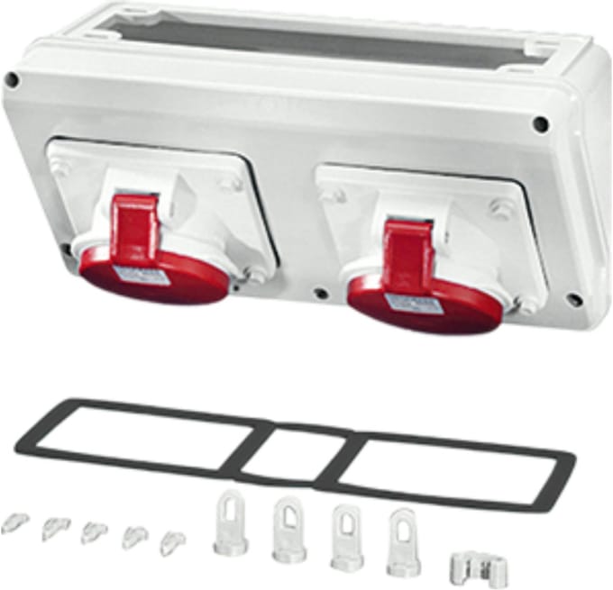 Hensel CB 13 connection box 2x32A 5-polig 300x150x170mm (BxHxD)