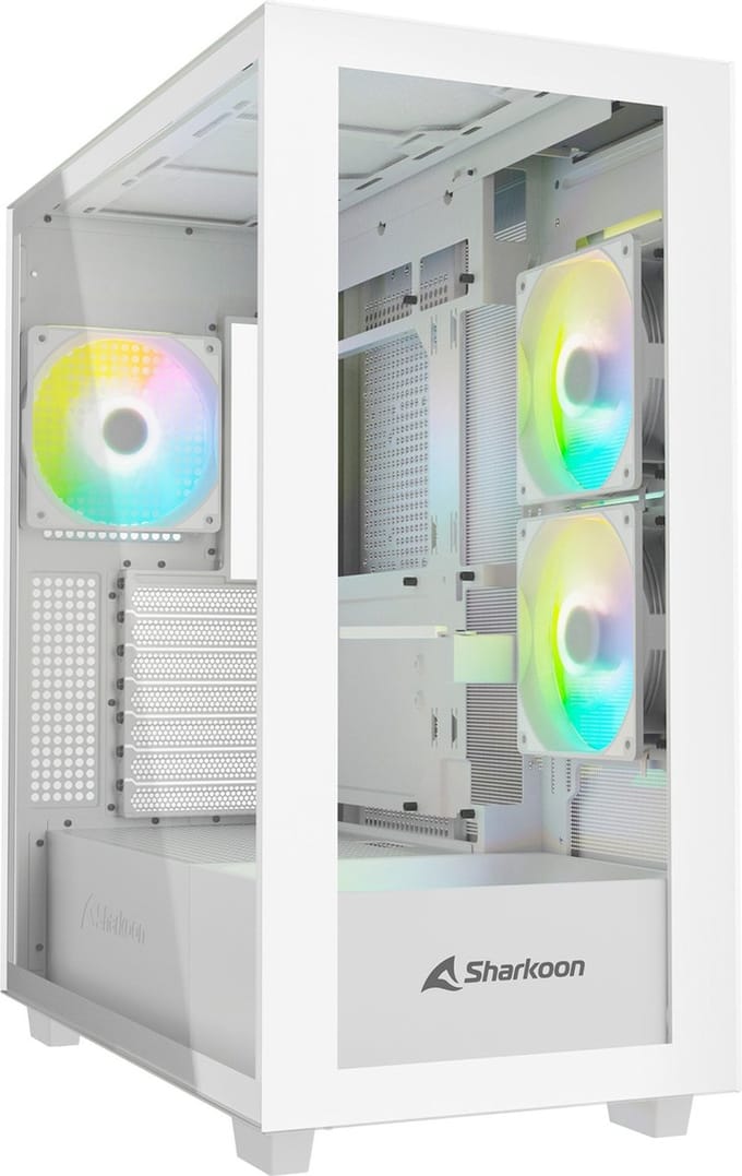 Sharkoon Rebel C60 RGB - Case - Tower - Wit