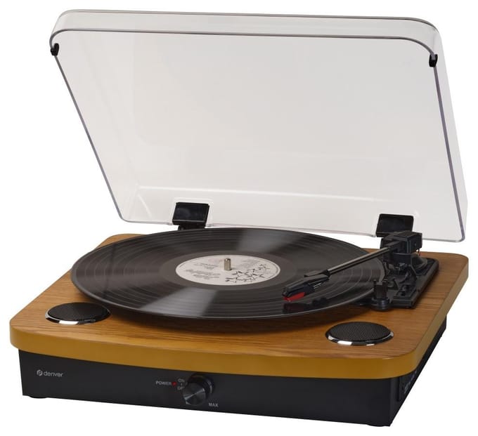 Denver Platenspeler Dual Bluetooth - Ingebouwde Speakers - USB - Retro - Hout - VPL230LW
