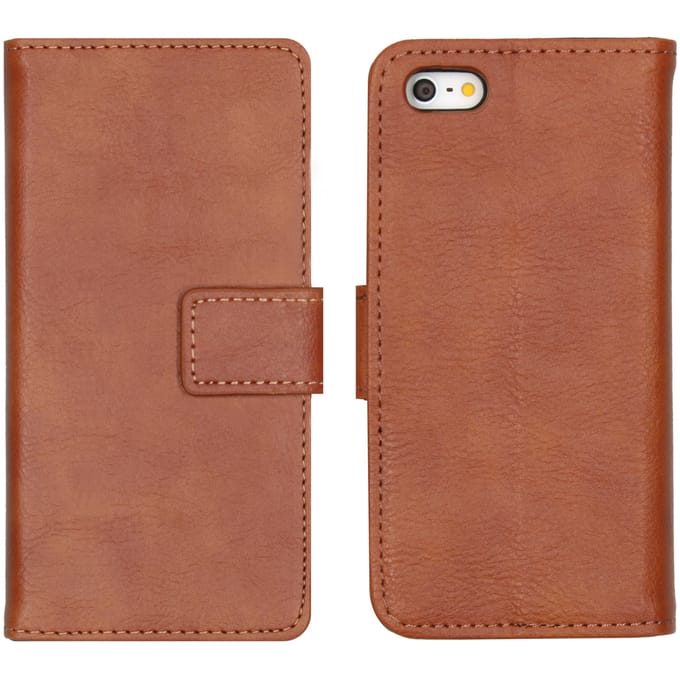 imoshion Hoesje - Geschikt voor Apple iPhone 5s / SE (2016) / 5 - Luxe Bookcase - Bruin