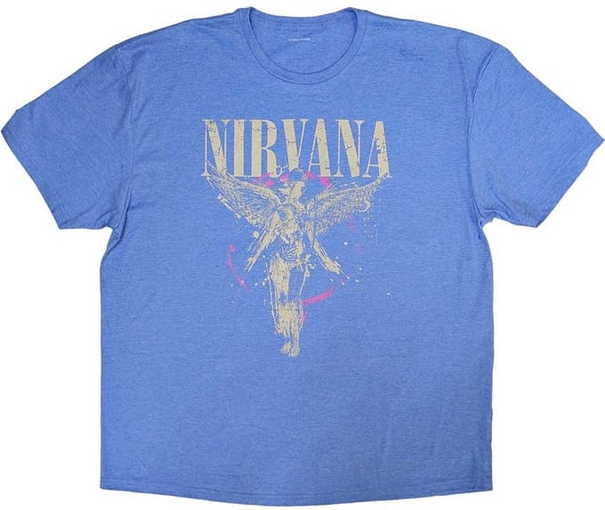 Nirvana - In Utero Heren T-shirt - S - Blauw