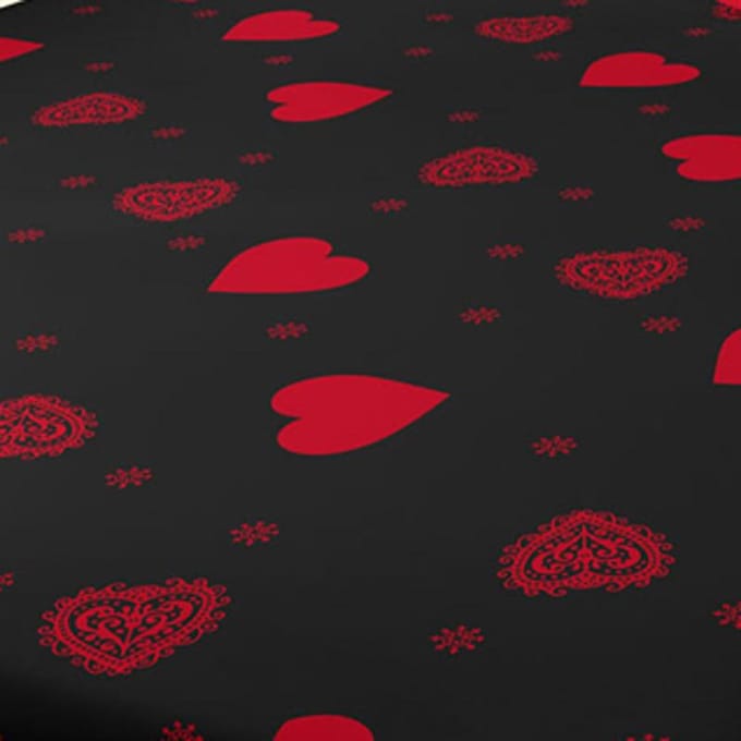 Couvre-lit sablé imprimé simple mode amour quatre saisons maison chambre hôtel Pillowcase*2 rouge