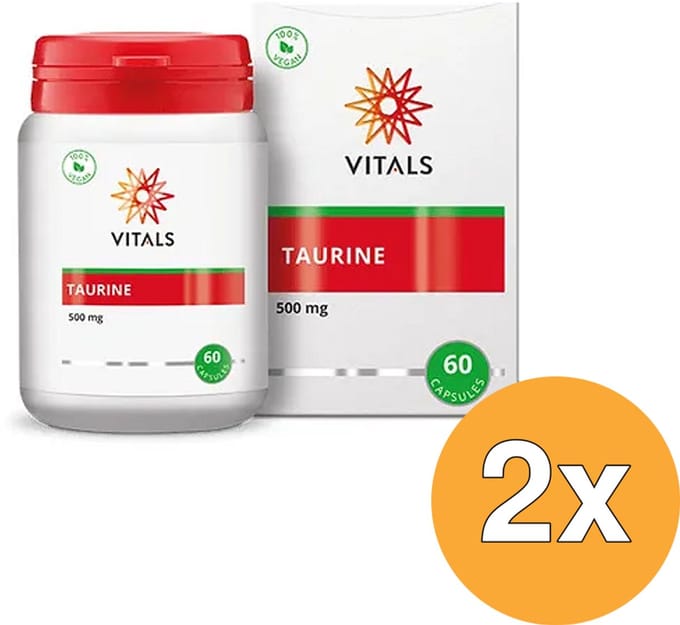 2x Vitals Taurine 500 mg (60 capsules)