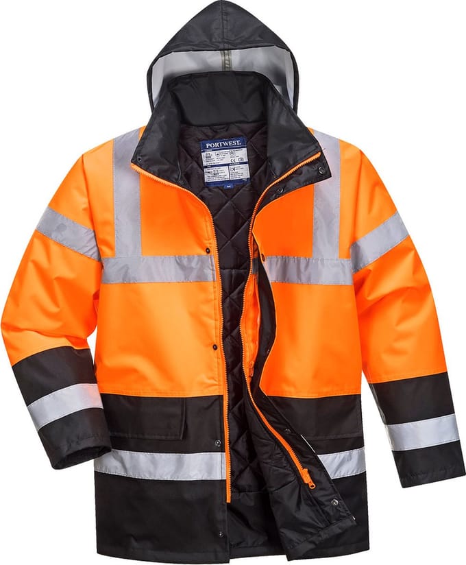 PW S467 Hivis Winter jack flor/mar