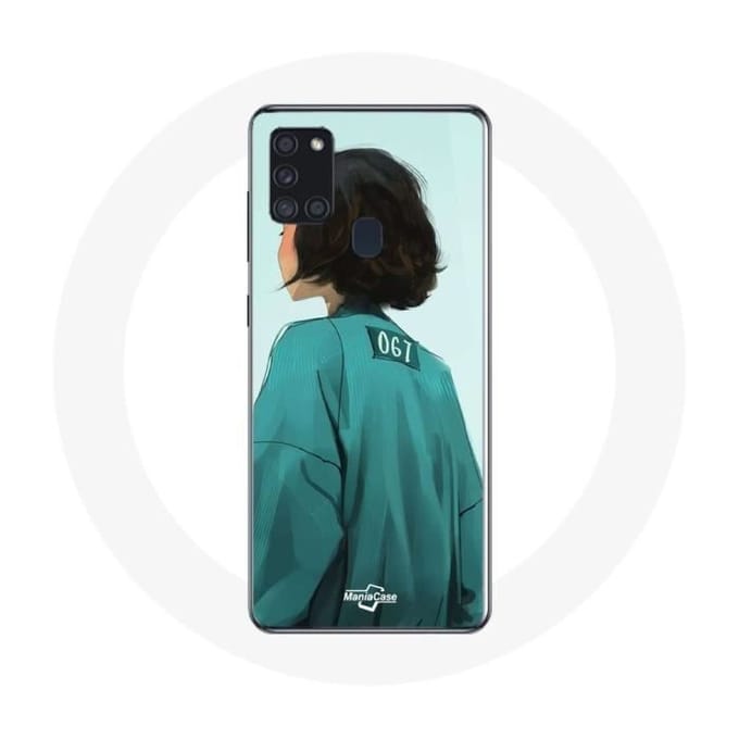 Hoesje - Samsung - Galaxy A21S - Squid Game - Kang Sae Byeok - Flexibel - Blauw