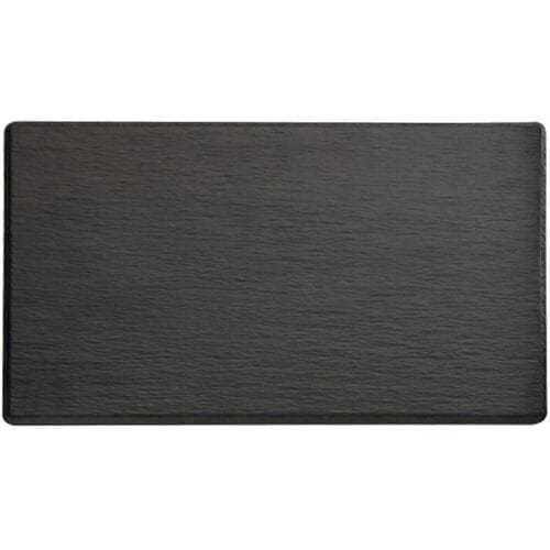 GGM Gastro (6 Stück) GN-Tablett 1/4 - SLATE - Melamin - Höhe: 12mm - Schwarz