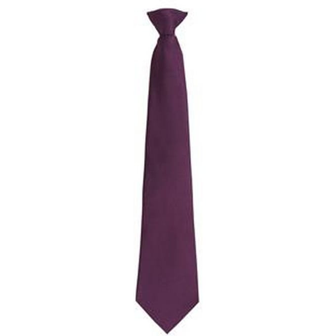 Premier Herenmode "Kleuren" Work Clip On Tie (Paars)