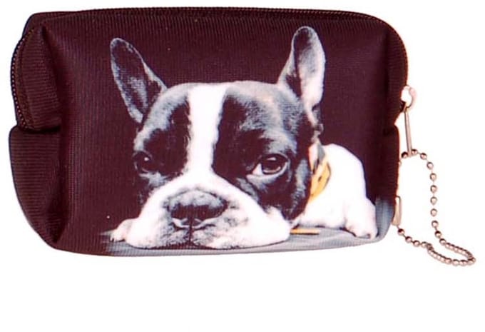 Kleine etui/klein toilettasje Franse Buldog