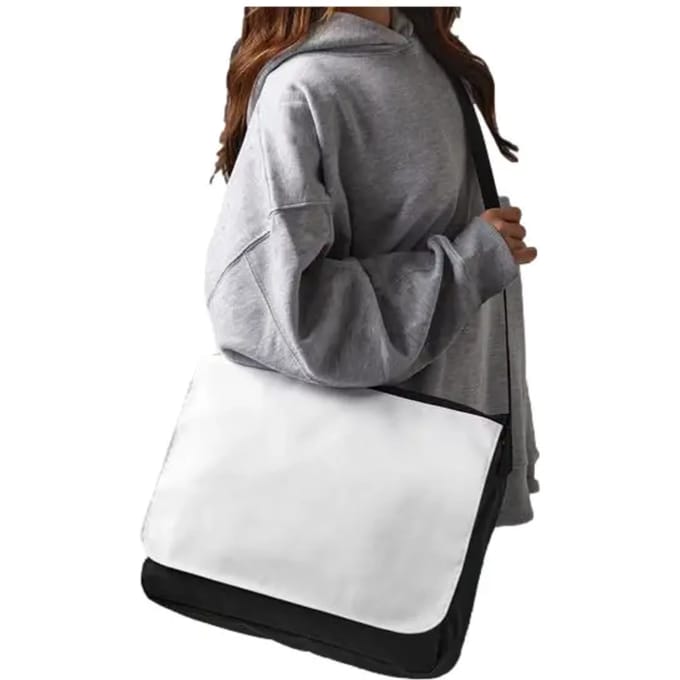 BagBase Sublimation Messenger Bag BG965 - Black - 36 x 30 x 11,5 cm