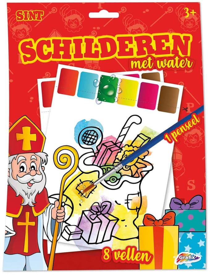 Creative Craft Group Painting with Water Sinterklaas