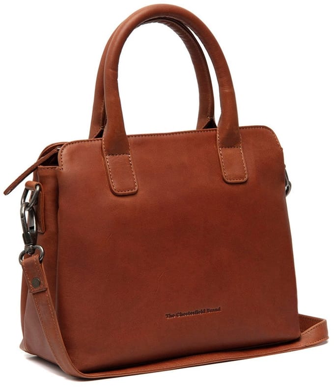 Chesterfield Hermosa Waxed Pull Up Schoudertas - Cognac