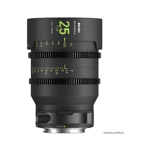 NiSi ATHENA PRIME 25mm T1.9 cinema-objectieven  Sony E-bevestiging