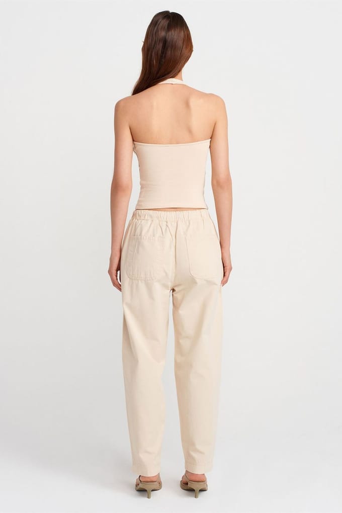 Katoenen Poplin Rechzijdige Joggingbroek