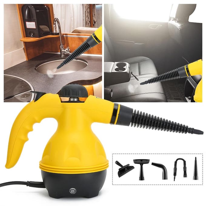 Handige Stoomreiniger Handheld Huishoudelijk Multifunctioneel Hogedrukspuit EU Plug yellow