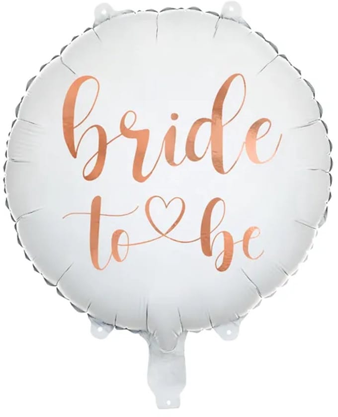 Bride To Be Folieballon Wit Rosegoud (45cm)