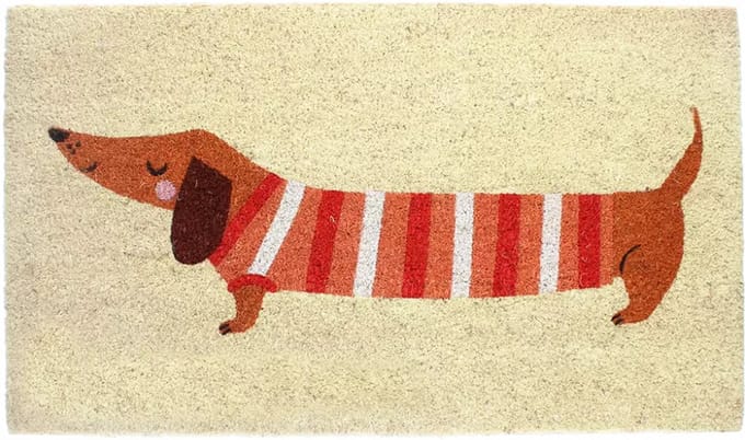 Rex London - Deurmat Teckel met Trui (73x43cm)