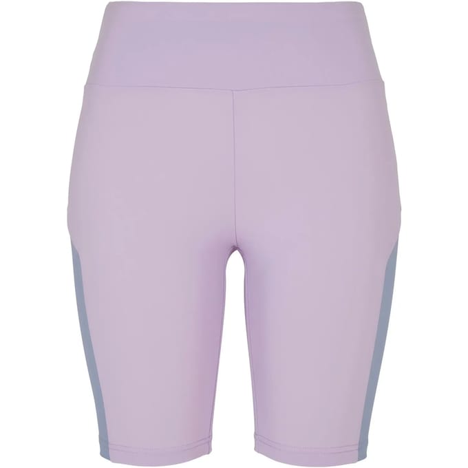 Urban Classics - Color Block Korte cycle broek - M - Paars/Blauw