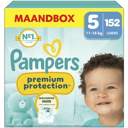 Pampers Premium Protection Luiers Maat 5 – Maandbox 152 Luiers