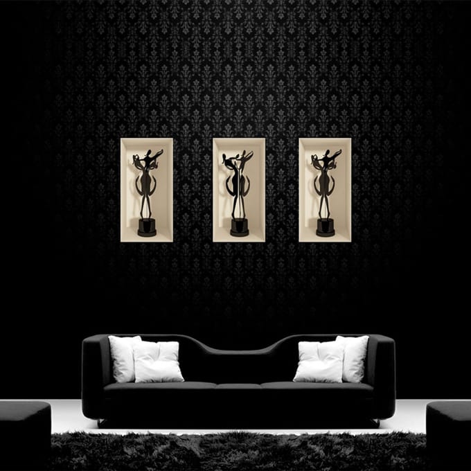 3D-effect stickerfiguren 60 x 90 cm