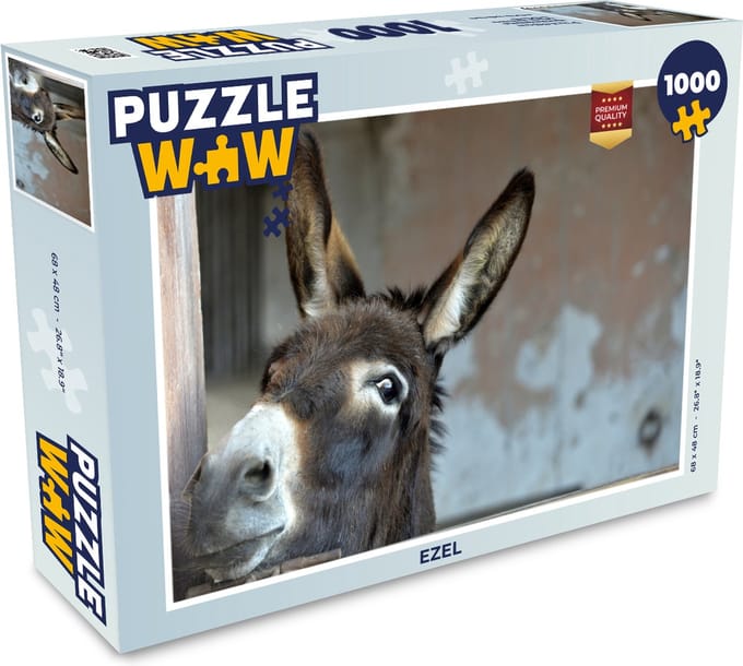 Puzzel ezel - Legpuzzel - Puzzel 1000 stukjes volwassenen