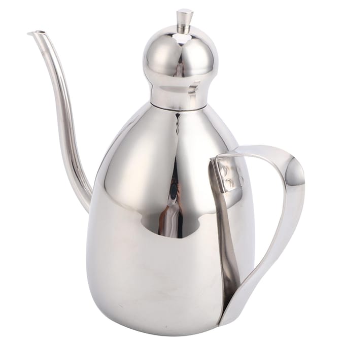 Oliedispenser Roestvrij Staal Olieflacon Lekdicht Azijnpot Keuken Opbergcontainer 0.25L white