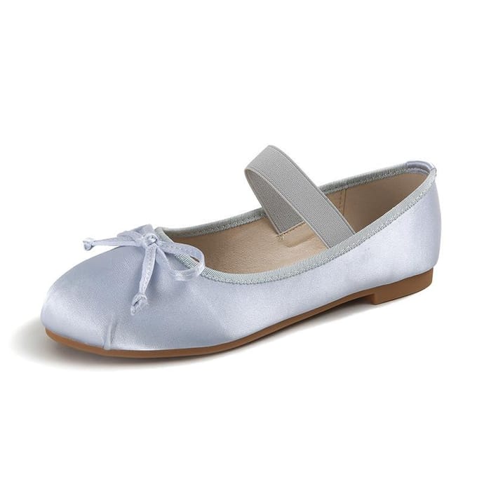 Strik Zijde Satijn Mary Jane Ballet Dames Enkelschoenen 41 white