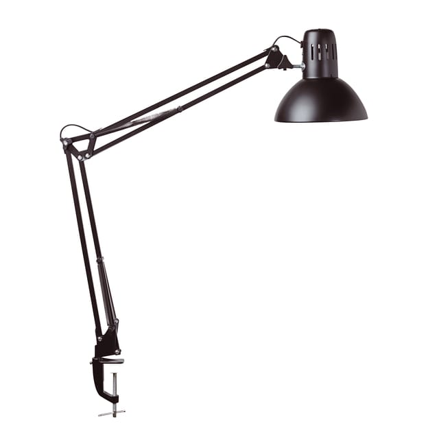 MAULstudy Bureaulamp - Metaal - Zwart - E27 Fitting - Verstelbare Arm - Tafellamp met Klem
