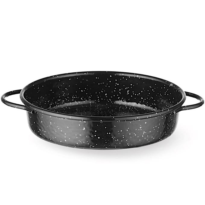 HENDI Braadpan - geemailleerd koolstofstaal - 20 cm x 4,5 cm - zwart - braden en serveren