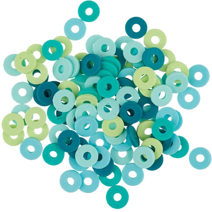 Katsuki Kralen Mix 6 mm Turquoise (ongeveer 100 stuks) (Blauw/Groen)